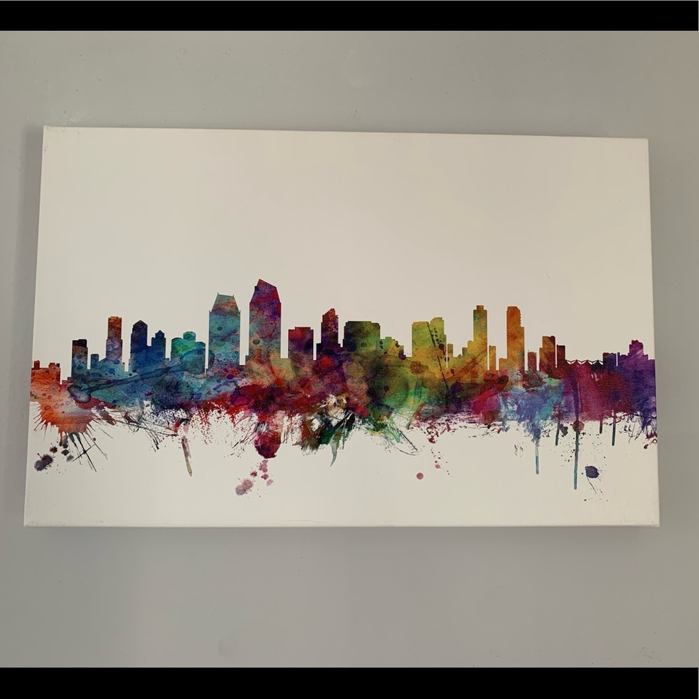San Diego skyline canvas